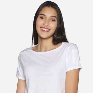Women White Pure Cotton Crop Top